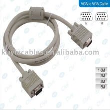 1.5M VGA Cable Male Male LCD Monitor VGA Extension Cable White